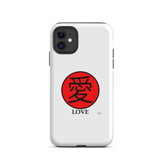 LOVE 愛 Japanese Tough iPhone case - -Lighten Your Life [ItsAboutTime.Life][date]