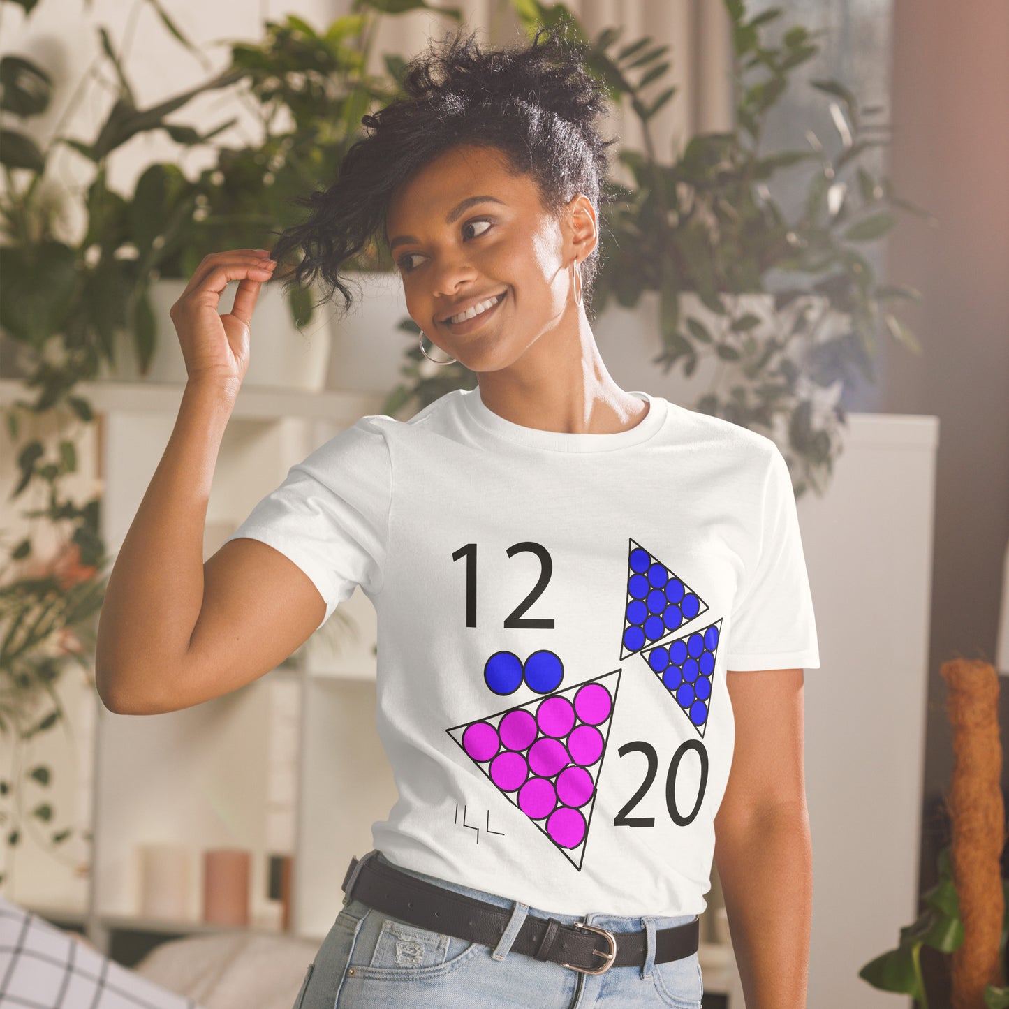 December 20th Pink Blue T-Shirt at 12:20 1220