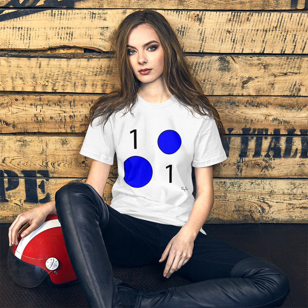 January 1st Blue T-Shirt at 1:01 101 0101 Front