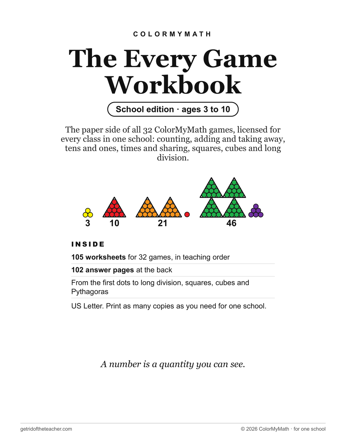 The Every Game Workbook, School Edition cover