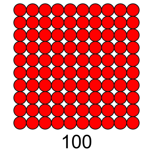 ColorMyMath square number 100 = 10 squared design