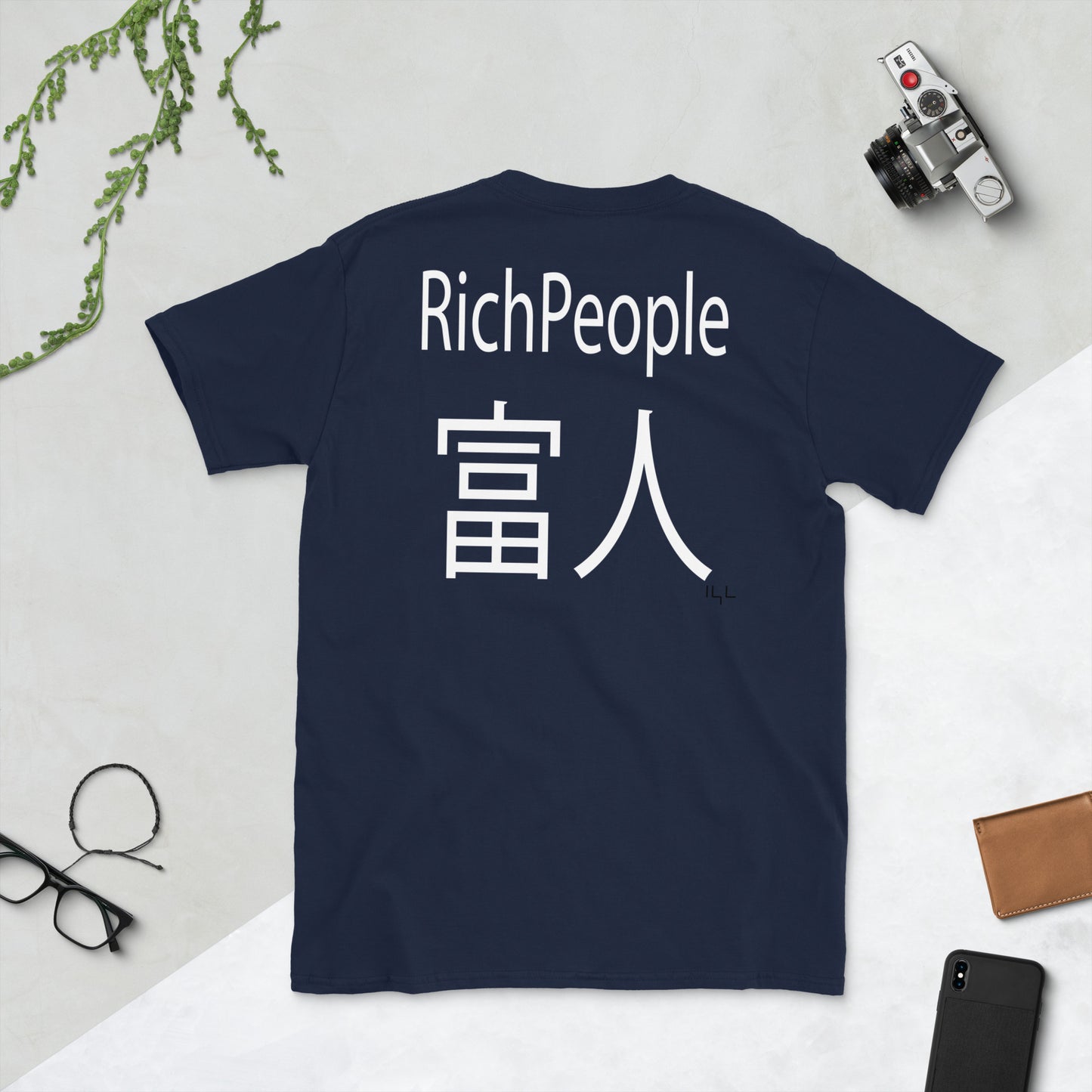 Black/Navy Player: RichPeople Short-Sleeve T-Shirt - -Lighten Your Life [ItsAboutTime.Life][date]