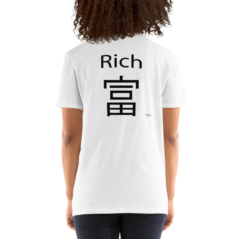 Rich Chinese Short-Sleeve Unisex T-Shirt - -Lighten Your Life [ItsAboutTime.Life][date]