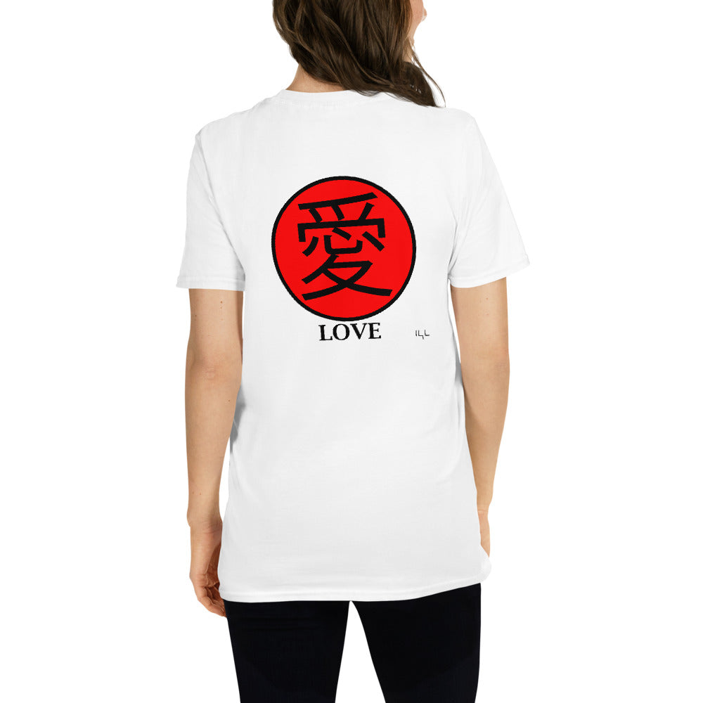 LOVE 愛 Japanese Short-Sleeve Unisex T-Shirt - -Lighten Your Life [ItsAboutTime.Life][date]