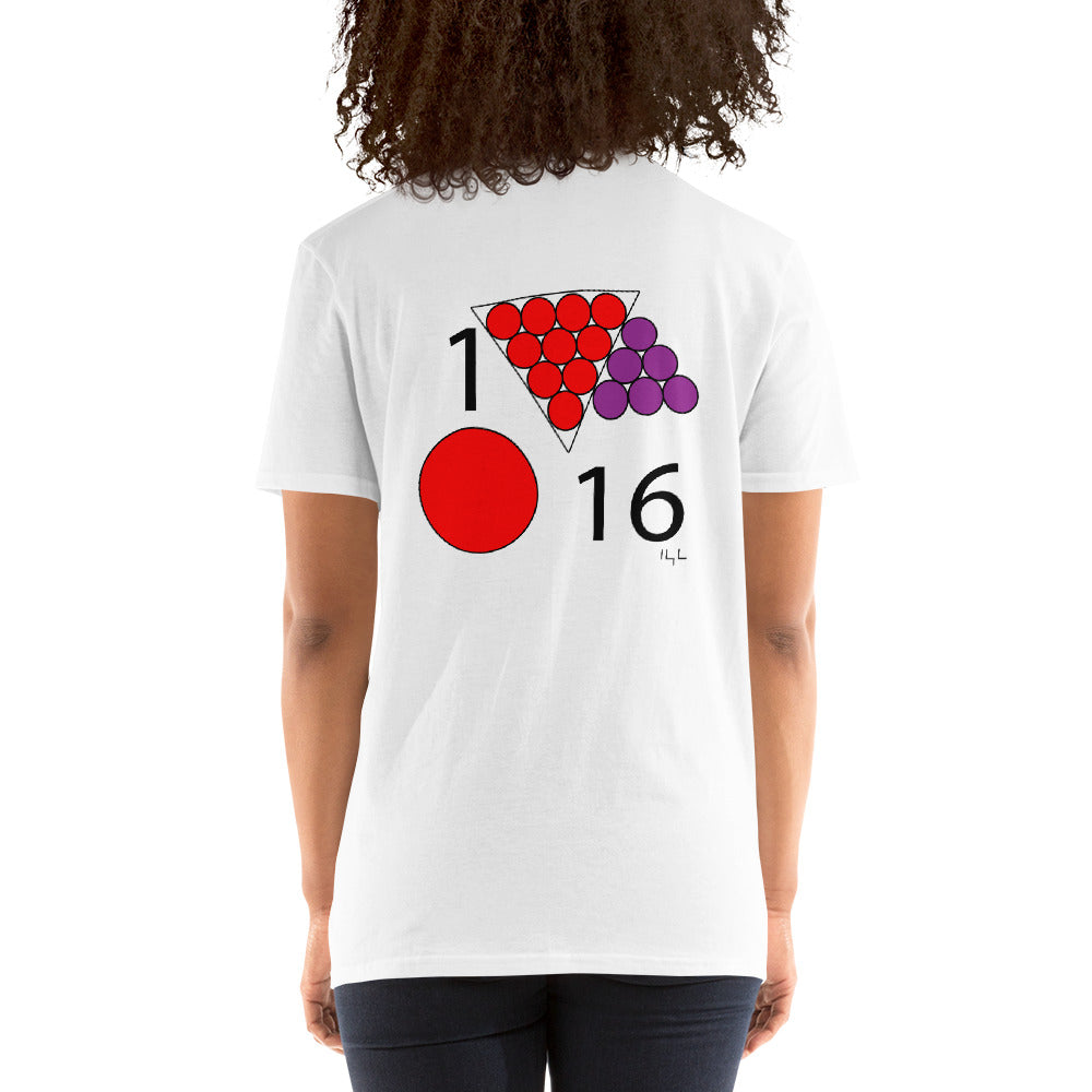 #116 Red Date 1/16 Short-Sleeve Unisex T-Shirt - -Lighten Your Life [ItsAboutTime.Life][date]