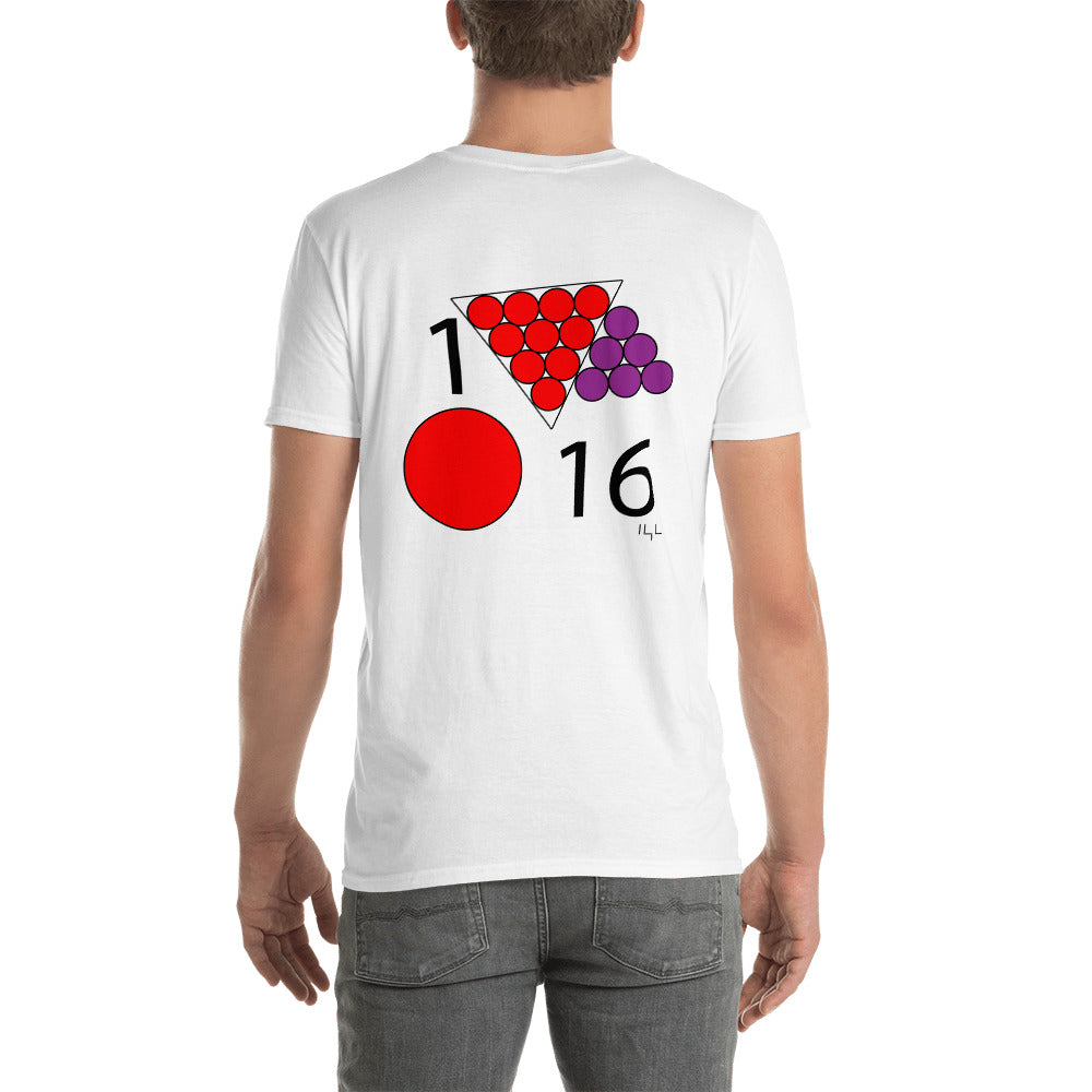 #116 Red Date 1/16 Short-Sleeve Unisex T-Shirt - -Lighten Your Life [ItsAboutTime.Life][date]